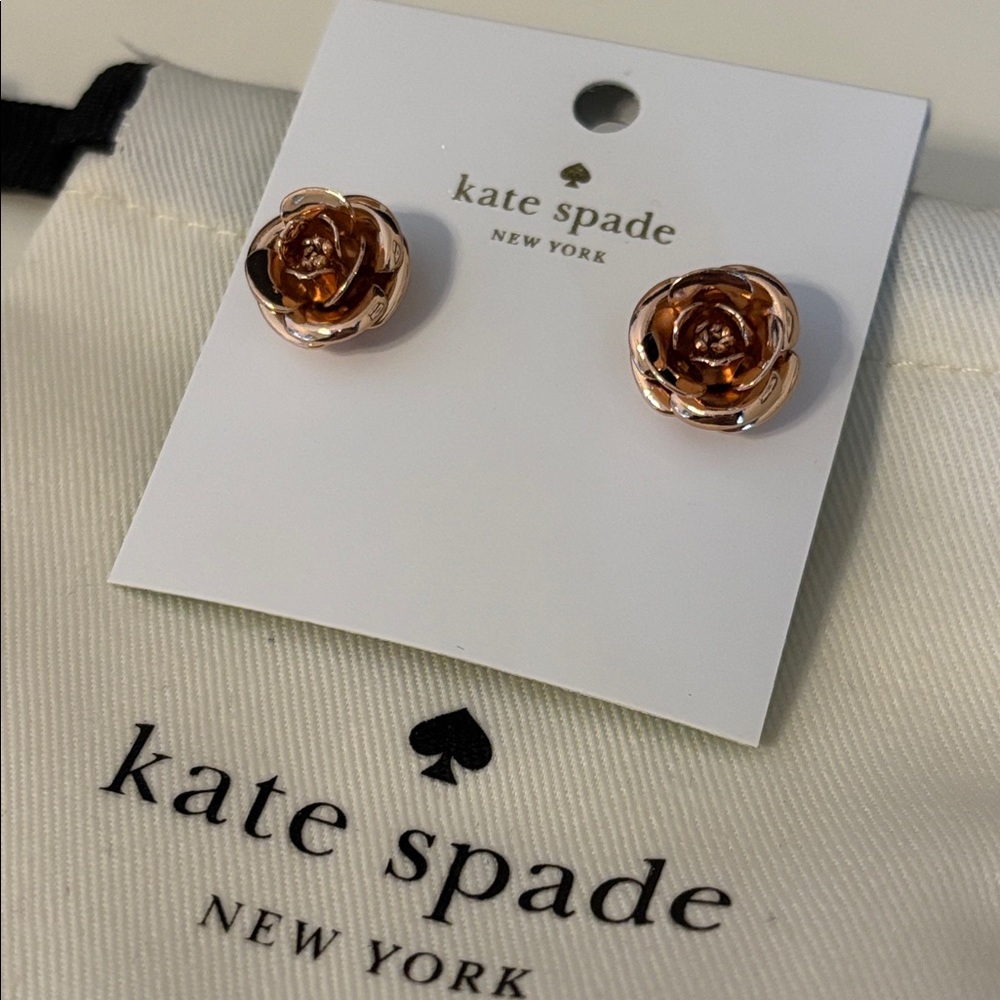 Kate Spade Garden Garland Rose Stud Earrings